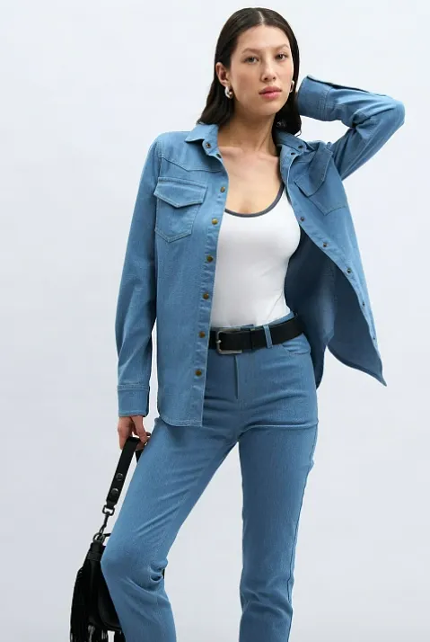  [Grasser] Брюки джинсы, выкройка №1220. Размеры 40-54. Рост 164-170 (2025)