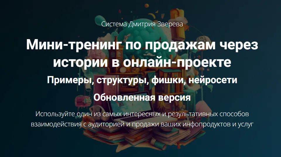 [Дмитрий Зверев] Мини-тренинг по продажам через истории в онлайн-проекте. Тариф Мини-тренинг по историям (2024)