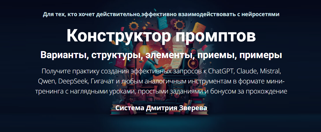 [Дмитрий Зверев] Конструктор промптов. Тариф Конструктор промптов (2025)